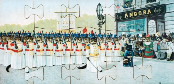 Cattown Parade jigsaw puzzle, about 1900. The Strong, Rochester, New York