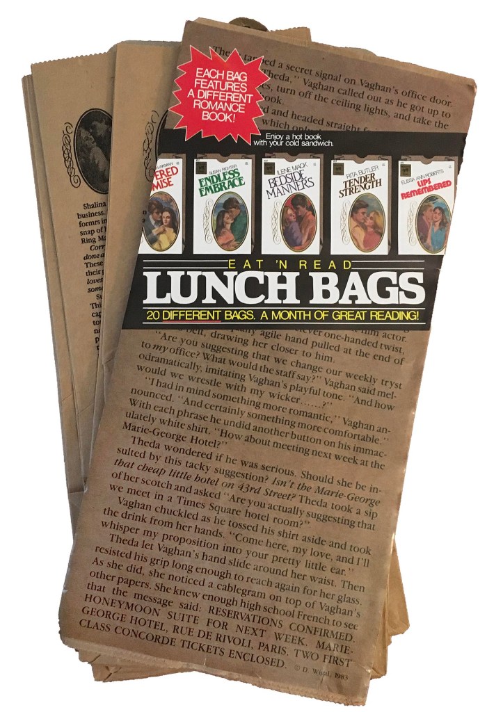 Romance lunch bags, 2021, courtesy of the author.
