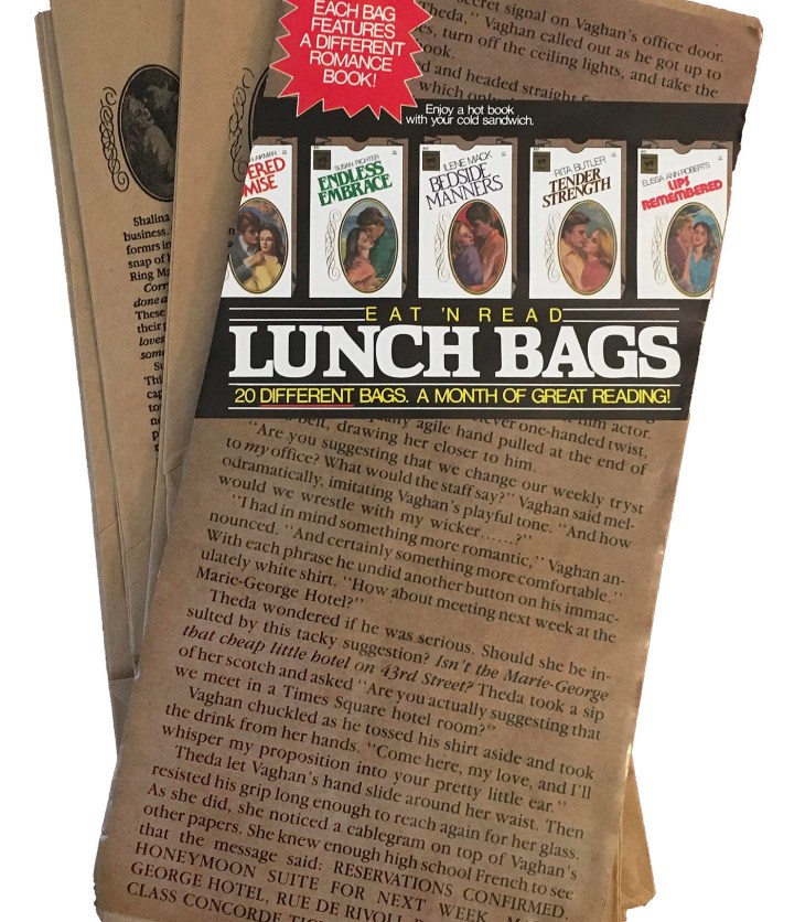 Romance lunch bags, 2021, courtesy of the author.