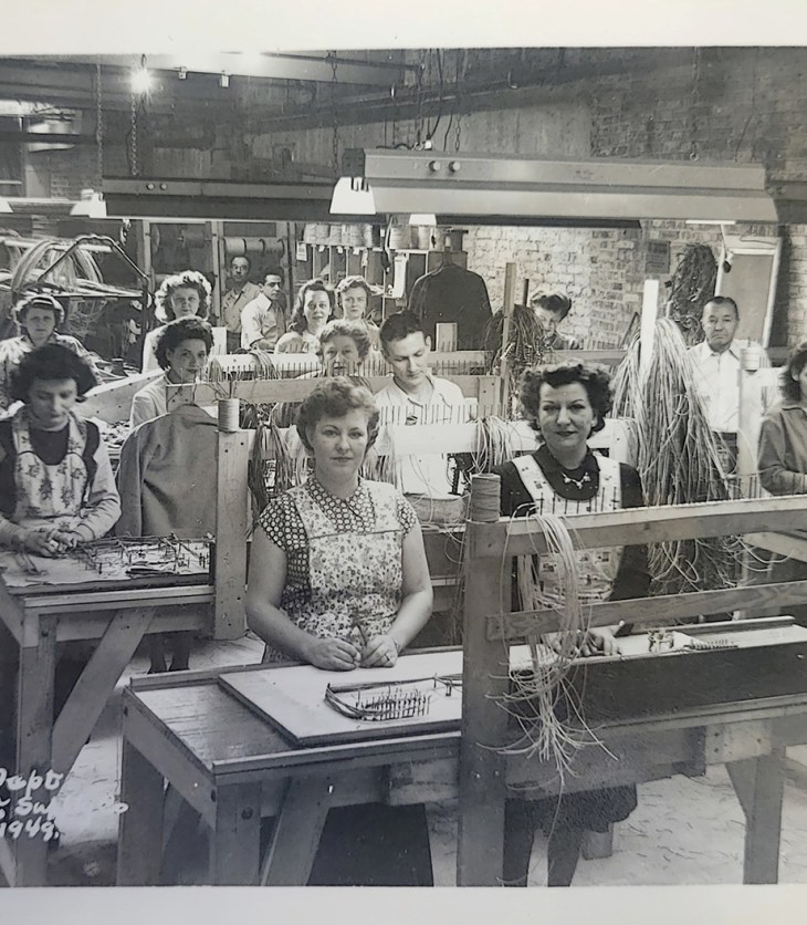 Photograph of workers at Exhibit Supply Co. factory, 1949, The Strong, Rochester, New York.
