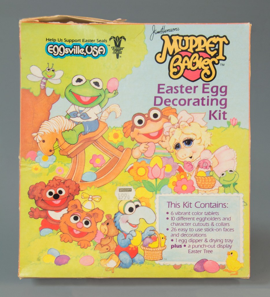Image of Jim Henson’s Muppet Babies Easter Egg Decorating Kit, 1985, gift of Peggyann Munnick in loving memory of her husband Ken Munnick, The Strong, Rochester, New York.