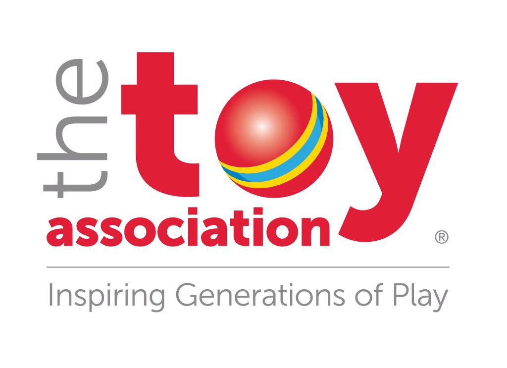 Logo of The Toy Association featuring a colorful ball and the slogan 'Inspiring Generations of Play'.